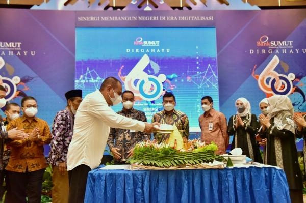 Rayakan HUT ke-60, Gubernur Edy Rahmayadi Tantang Bank Sumut Targetkan Laba Rp1 Triliun